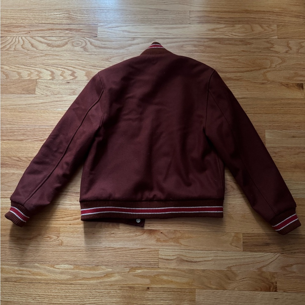 Dehen Burgundy Wool Varsity Jacket Heritage Limited Edition NWOT Sz XS - Picture 3 of 4